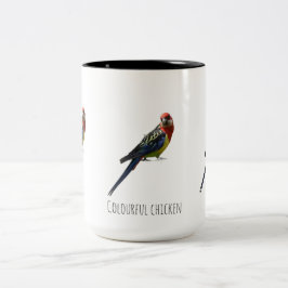 Farbige Henne Zweifarbige Tasse