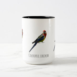 Farbige Henne Zweifarbige Tasse