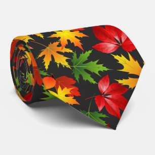 FARBIGE HERBST- AHORNBLATT-ABSTRACT-MUSTER KRAWATTE