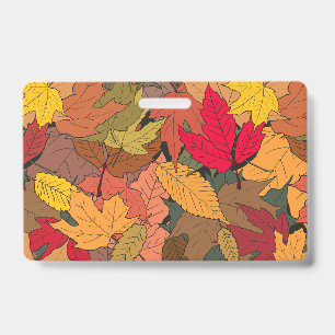 Farbige Herbstblätter Ausweis