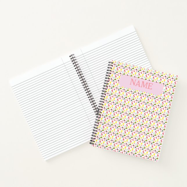 Farbige Herbstblätter & Blüten Notizbuch (Innenseite)