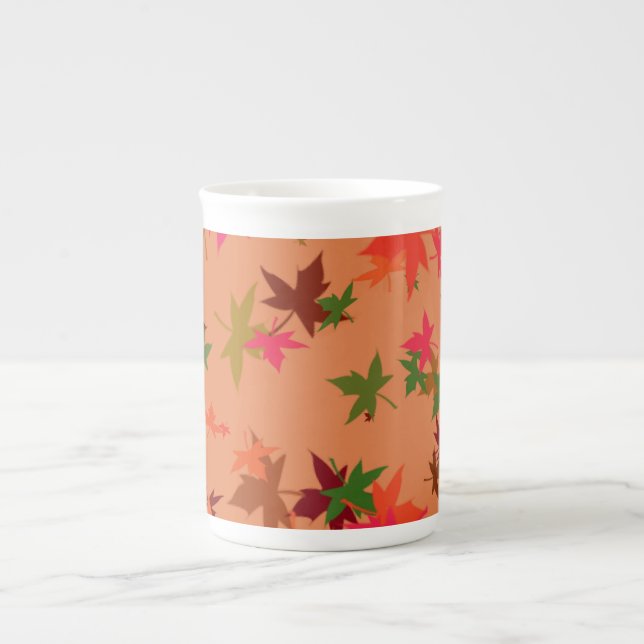 Farbige Herbstblätter entwerfen China Tasse (Vorderseite)