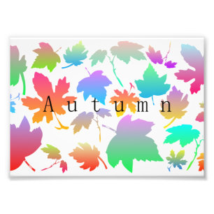 Farbige Herbstblätter Fotodruck