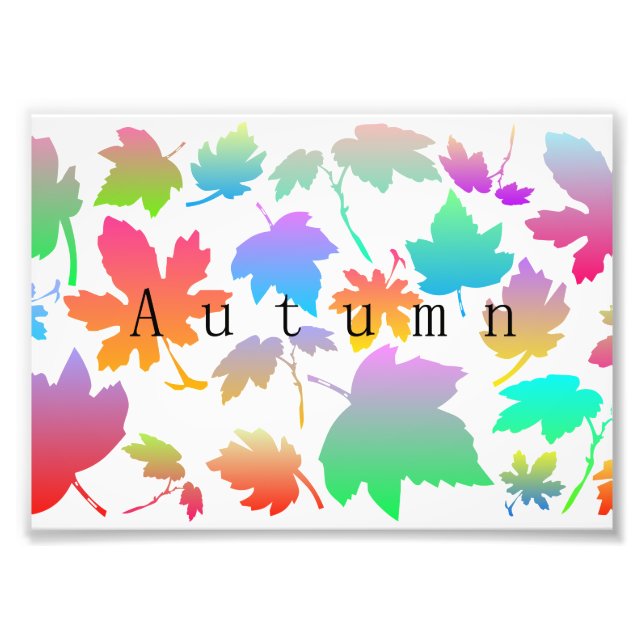 Farbige Herbstblätter Fotodruck (Vorne)