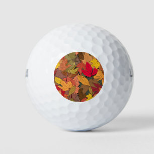 Farbige Herbstblätter Golfball