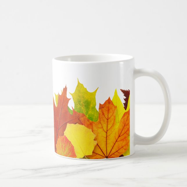 Farbige Herbstblätter Kaffeetasse (Rechts)