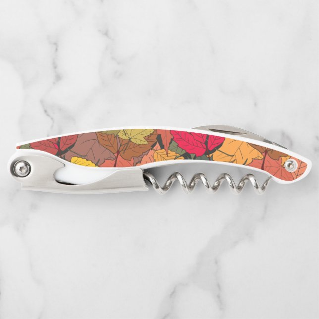 Farbige Herbstblätter Kellnermesser (Vorderseite)