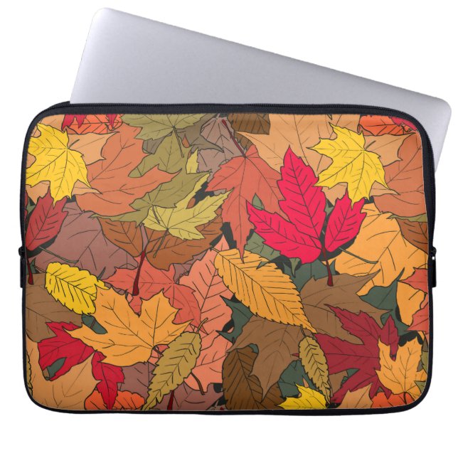 Farbige Herbstblätter Laptopschutzhülle (Vorderseite)