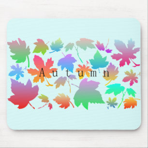 Farbige Herbstblätter Mousepad
