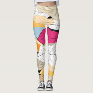 Farbige Herbstblätter, nahtloses Muster. Leggings