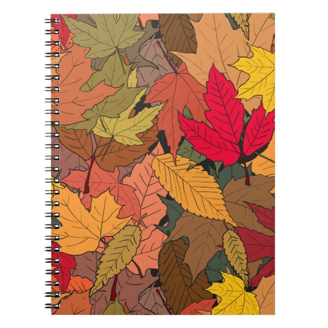 Farbige Herbstblätter Notizblock (Vorderseite)