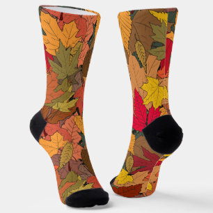 Farbige Herbstblätter Socken