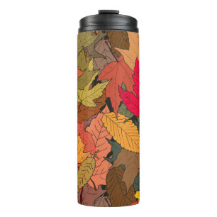 Farbige Herbstblätter Thermosbecher