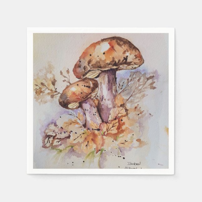 Farbige Herbstfarben Serviette (Vorderseite)