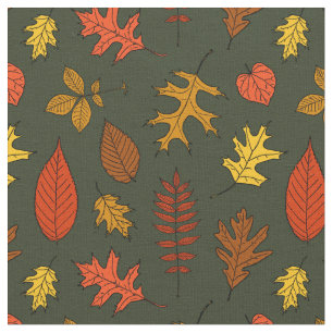 Farbige Herbstlaub Grünes Hintergrundthema Natur Stoff