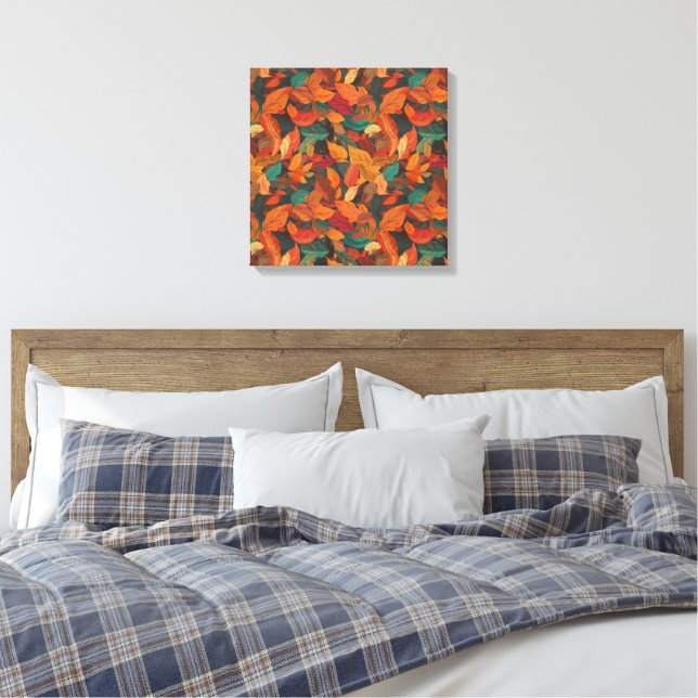 Farbige Herbstlaube Leinwanddruck (Insitu (Schlafzimmer))