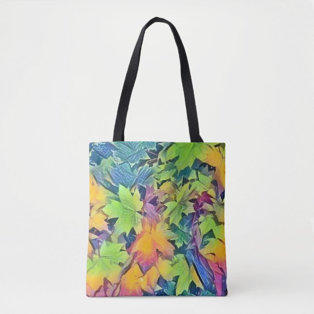 Farbige Herbstlaube mit Herbstfarben Aquarell (Vorderseite)