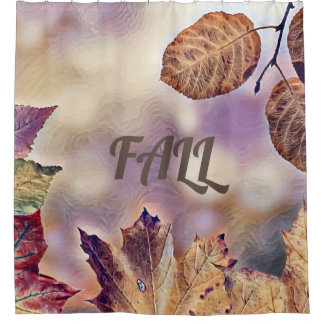 Farbige Herbstlaube mit Herbstfarben Aquarell Duschvorhang