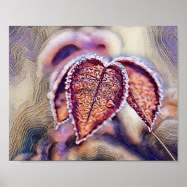 Farbige Herbstlaube mit Herbstfarben Aquarell Poster