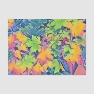 Farbige Herbstlaube mit Herbstfarben Aquarell Seidenpapier