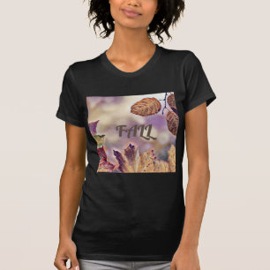 Farbige Herbstlaube mit Herbstfarben Aquarell T-Shirt