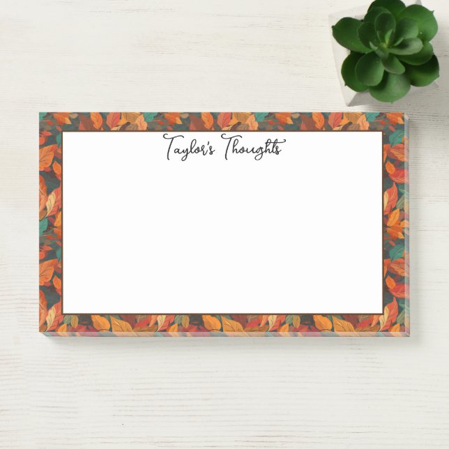 Farbige Herbstlaube Post-it Klebezettel (Büro)