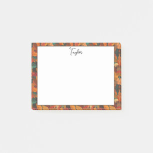 Farbige Herbstlaube Post-it Klebezettel