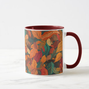 Farbige Herbstlaube Tasse
