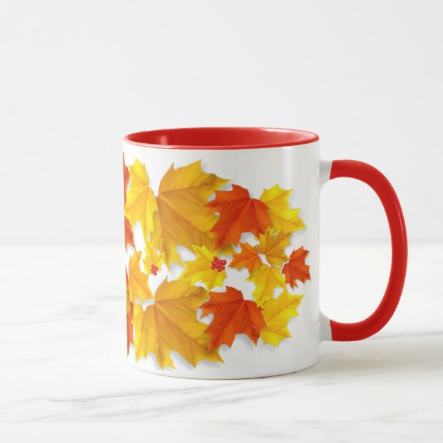 Farbige Herbstlaube Tasse (Rechts)