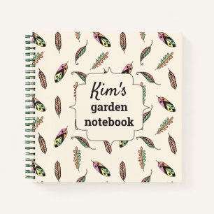 Farbige Herbstleaves Garden Journal Notizbuch