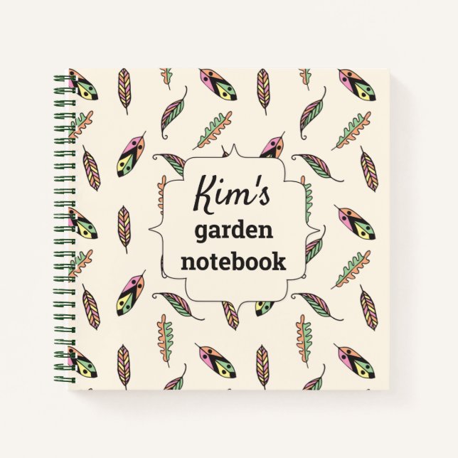 Farbige Herbstleaves Garden Journal Notizbuch (Vorderseite)