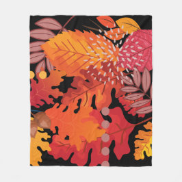 Farbige Herbstleaves Medley Fleece Blanket