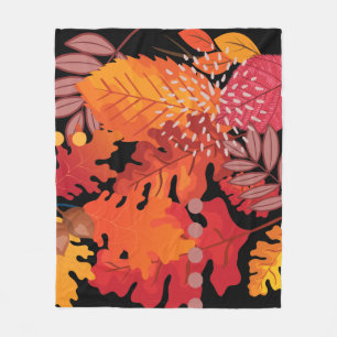 Farbige Herbstleaves Medley Fleece Blanket