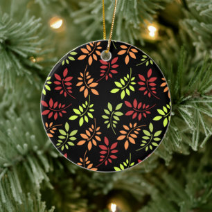 Farbige Herbstreben in warmer Keramik Ornam Ornament