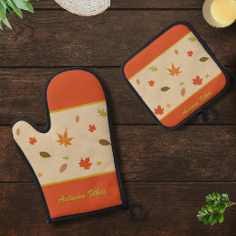 Farbige Herbstunterschiede mit benutzerdefiniertem Ofenhandschuh & Topflappen-Set