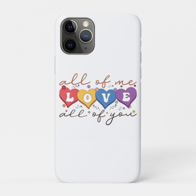 Farbige Herz-Liebeszitate Case-Mate iPhone Hülle (Rückseite)