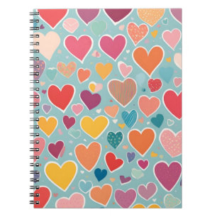 Farbige Herz-Notizbuch – Cool & Romantisch Notizblock