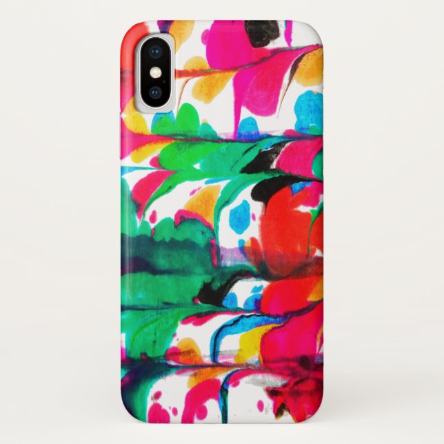 Farbige Herzen Case-Mate iPhone Hülle (Rückseite)