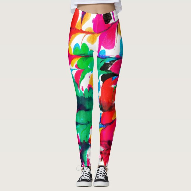 Farbige Herzen Leggings (Vorderseite)