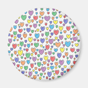 Farbige Herzen Magnet