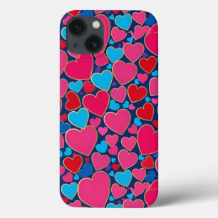 Farbige Herzen Navy Alltags-Schutz-Handyhalter Case-Mate iPhone Hülle