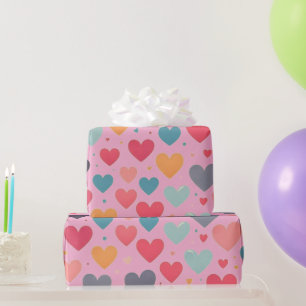 Farbige Herzen Valentinstag Tasse Geschenkpapier