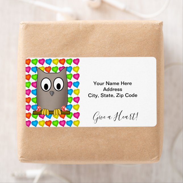 Farbige Herzklopfen mit Herz-Labels (Insitu)