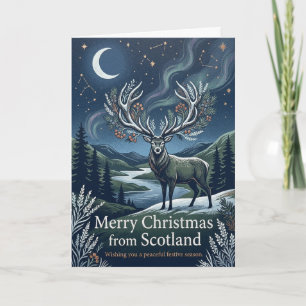 Farbige Highland-Weihnachtsfeierkarte Karte