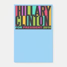 Farbige Hillary Clinton 2016 Post-it-Notizen Post-it Klebezettel