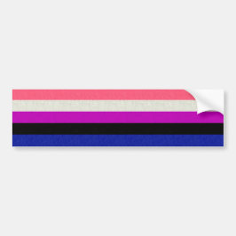 Farbige Hintergrundgestaltung für das Flag Gender  Autoaufkleber
