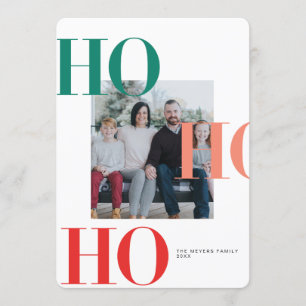 Farbige Ho Ho Ho Ho Holiday Card Einladung
