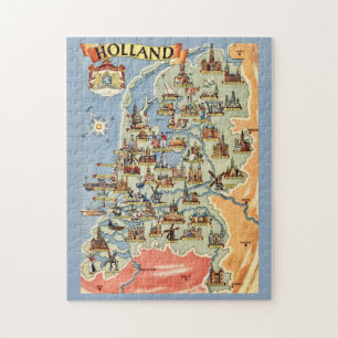 Farbige Holland-Karte  Puzzle
