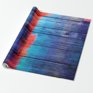 Farbige Holz-Abstraktmalerei #6 Geschenkpapier