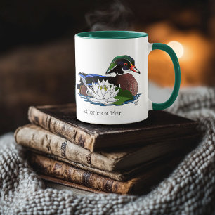 Farbige Holzente Wasserlilie Wildtier Blau Tasse